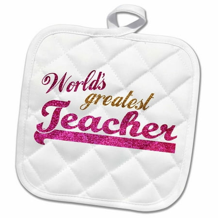 3dRose Worlds Greatest Teacher - hot pink and gold text for females - School Teacher appreciation gifts - Pot Holder 8 by 8-inch
3dRose Worlds Greatest Teacher - hot pink and gold text for females - School Teacher appreciation gifts - Pot Holder 8 by 8-inch