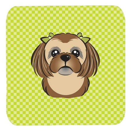 3.5 x 3.5 In. Checkerboard Lime Green Chocolate Brown Shih Tzu Foam Coasters Set Of 4
3.5 x 3.5 In. Checkerboard Lime Green Chocolate Brown Shih Tzu Foam Coasters Set Of 4