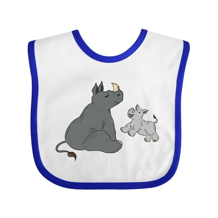 Inktastic Cute Rhinos Gift Baby Boy or Baby Girl Bib