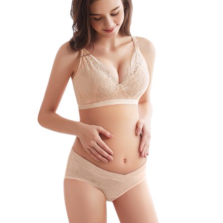 Spdoo Women Nursing Bra Wire-Free Front Button Open Pregnant Bra Comfortable Breathable Bra Beige 40B
Spdoo Women Nursing Bra Wire-Free Front Button Open Pregnant Bra Comfortable Breathable Bra Beige 40B