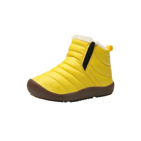 Crocowalk Kids Comfort Flat Snow Boot School Breathable Round Toe Winter Boots Plush Lined Warm Shoes Yellow 7.5
Crocowalk Kids Comfort Flat Snow Boot School Breathable Round Toe Winter Boots Plush Lined Warm Shoes Yellow 7.5
