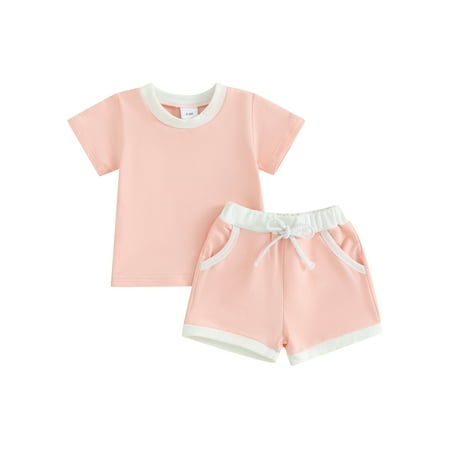 WERNZATT Baby Girls Boys Summer 2 Piece Outfit Contrast Color Short Sleeve T-Shirt and Elastic Shorts Set
WERNZATT Baby Girls Boys Summer 2 Piece Outfit Contrast Color Short Sleeve T-Shirt and Elastic Shorts Set