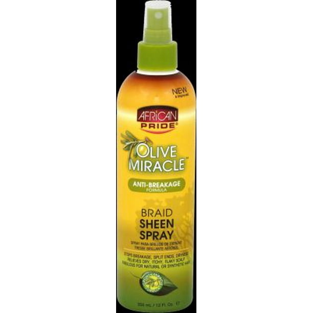 African Pride Olive Miracle Braid Sheen Spray 12 fl. oz. Spray Bottle