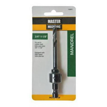 Disston 140803 0.75 x 1 x 0.125 in. Master Mechanic Carbon Hole Saw Mandrel