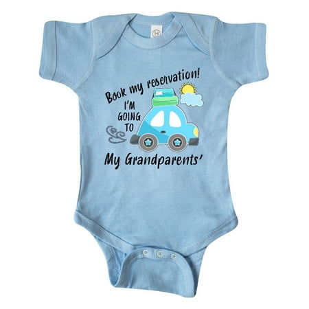 Inktastic Book my Reservation! I m Going To My Grandparents Gift Baby Boy or Baby Girl Bodysuit 
Inktastic Book my Reservation! I m Going To My Grandparents Gift Baby Boy or Baby Girl Bodysuit