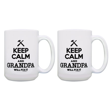 ThisWear Grandpa Gift Set Keep Calm and Grandpa Will Fix It Awesome Grandpa Gifts 2 Pack 15oz Coffee Mugs
ThisWear Grandpa Gift Set Keep Calm and Grandpa Will Fix It Awesome Grandpa Gifts 2 Pack 15oz Coffee Mugs