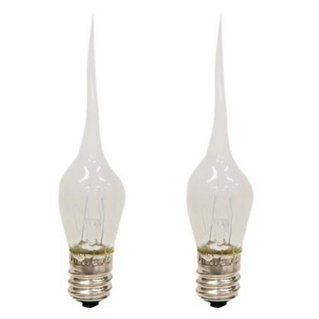 2/Pkg 3 Watt Clear Silicone Pearl Bulbs Candelabra Base