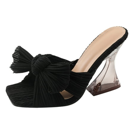 NECHOLOGY Female Spring Summer Foreign Trade Dysmorphism Heel Satin Large High Heeled Sandals Womens Platform Wedge Sandals Black 6.5
NECHOLOGY Female Spring Summer Foreign Trade Dysmorphism Heel Satin Large High Heeled Sandals Womens Platform Wedge Sandals Black 6.5