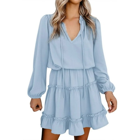 Yuwegr Women Casual Loose Solid Dress Long SleeveMini Dress Knee Length Swing Dress Lace Maternity Dress
Yuwegr Women Casual Loose Solid Dress Long SleeveMini Dress Knee Length Swing Dress Lace Maternity Dress