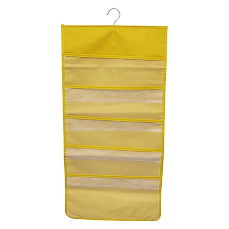 Hanging Closet Organizer 2-Sided Mesh Pockets Wardrobe Storage Bag Pouch for Underwear Bra Socks 15 Grid Yellow
Hanging Closet Organizer 2-Sided Mesh Pockets Wardrobe Storage Bag Pouch for Underwear Bra Socks 15 Grid Yellow