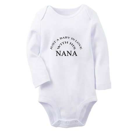 Just A Baby In Love With His Nana Funny Rompers Newborn Baby Unisex Bodysuits Infant Jumpsuits Toddler 0-12 Months Kids Long Sleeves Oufits (White 6-12 Months)
Just A Baby In Love With His Nana Funny Rompers Newborn Baby Unisex Bodysuits Infant Jumpsuits Toddler 0-12 Months Kids Long Sleeves Oufits (White 6-12 Months)