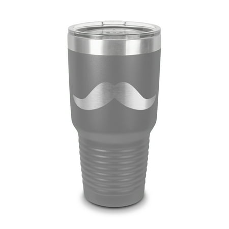 Mustache Tumbler 30 oz - Laser Engraved w/ Clear Lid - Stainless Steel - Vacuum Insulated - Double Walled - Travel Mug - hipster millenial - Gray
Mustache Tumbler 30 oz - Laser Engraved w/ Clear Lid - Stainless Steel - Vacuum Insulated - Double Walled - Travel Mug - hipster millenial - Gray