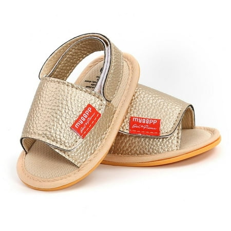 Summer Infant Baby Boys Girls Sandals PU Leather Casual Leopard Shoes Anti-Slip Soft Sole Newborn Prewalker First Walking Shoes 0-18M