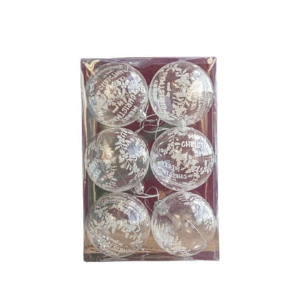 FeiraDeVaidade 6Pcs Christmas Tree Ornaments Transparent Plastic Painted Balls 6Cm Hanging Ball Pendant Xmas Decor
FeiraDeVaidade 6Pcs Christmas Tree Ornaments Transparent Plastic Painted Balls 6Cm Hanging Ball Pendant Xmas Decor