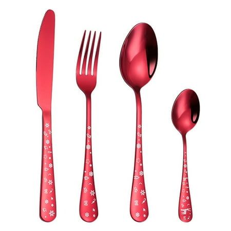 1 Set Christmas Theme Dinnerware Adorable Stainless Steel Flatware for Party Use
1 Set Christmas Theme Dinnerware Adorable Stainless Steel Flatware for Party Use