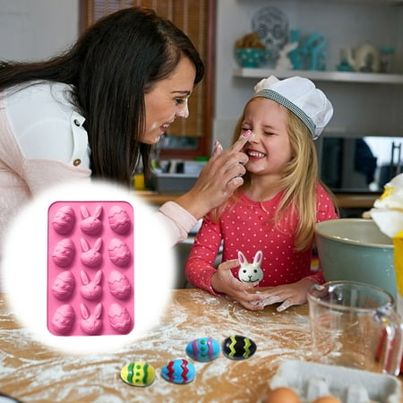 Easter Bunny Eggs DIY Chocolate Cake Baking Tool Silicone Molds