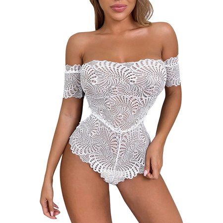 ZWQIANWEXFED Women s Floral Lace Scalloped Trim Deep V Neck Lingerie Teddy Bodysuit
ZWQIANWEXFED Women s Floral Lace Scalloped Trim Deep V Neck Lingerie Teddy Bodysuit