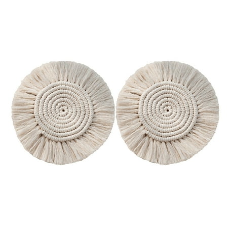 2 Pieces of Hand-Woven Cotton Rope Tassel Round Non-Slip Insulation Bowl Mat Placemat Coaster
2 Pieces of Hand-Woven Cotton Rope Tassel Round Non-Slip Insulation Bowl Mat Placemat Coaster