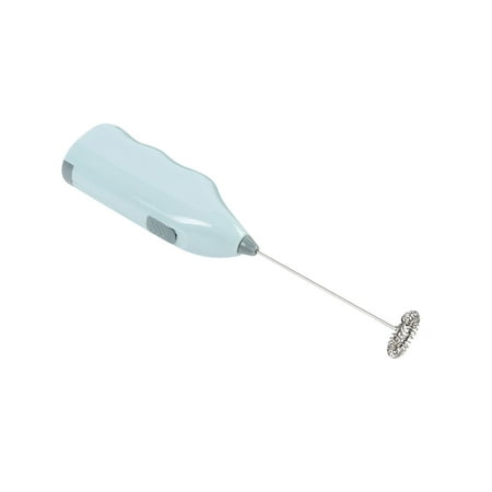 Pompotops Home & Kitchen Savings ! Mini Household Electric Milk Frother Stainless Steel Whisk Fancy Coffee Frother Blue