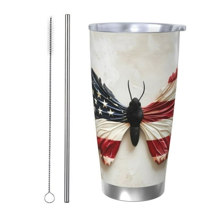 Gukieu American Flag Butterfly Wall Print 20OZ Car Cup Vacuum Stainless Steel Leak-proof Thermos Cup Unisex Suitable for Home Outdoor and Sports-Straw Two-piece Set
Gukieu American Flag Butterfly Wall Print 20OZ Car Cup Vacuum Stainless Steel Leak-proof Thermos Cup Unisex Suitable for Home Outdoor and Sports-Straw Two-piece Set