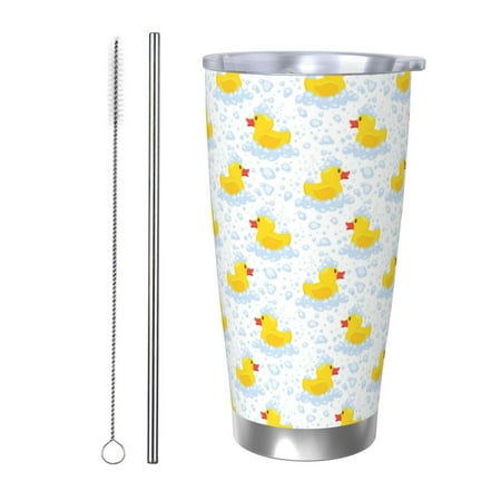 Fuzoiu Yellow Rubber Duck Print 20oz Tumbler Stainless Steel Vacuum Insulated Car Cup Insulated Coffee Mug Travel Mug with Lid Thermal Cup for Outdoor-Straw Two-piece Set
Fuzoiu Yellow Rubber Duck Print 20oz Tumbler Stainless Steel Vacuum Insulated Car Cup Insulated Coffee Mug Travel Mug with Lid Thermal Cup for Outdoor-Straw Two-piece Set