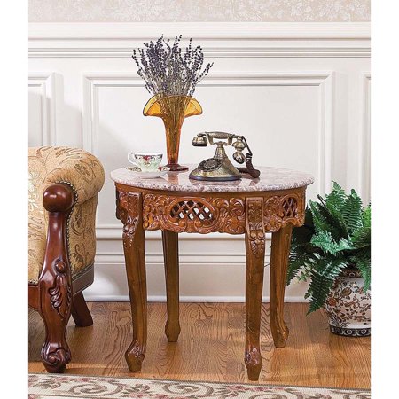 Park Avenue Collection Chantret Marble Topped Side Table