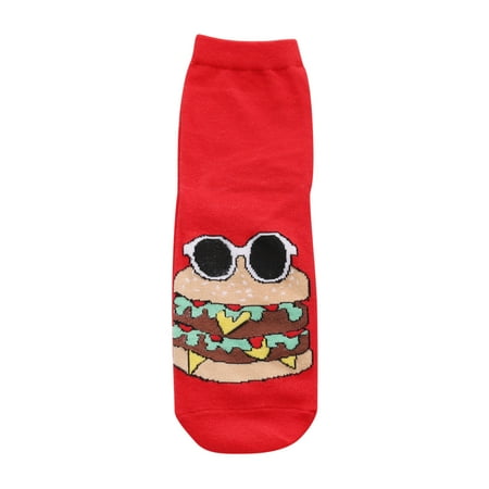 Womens Mid Length Round Socks Cute Fun Food Drink Novelty Socks