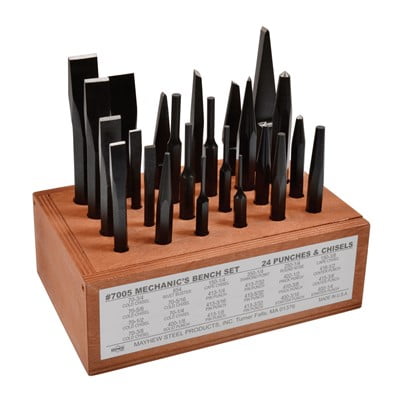 Mayhew Pro 24-Piece Mechanics Punch & Chisel Bench Set (1 Unit)