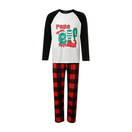 KelaJuan Christmas Family Pajamas Set Letter Elf Print Long Sleeve O-neck T-shirt+Plaid Print Trousers
KelaJuan Christmas Family Pajamas Set Letter Elf Print Long Sleeve O-neck T-shirt+Plaid Print Trousers