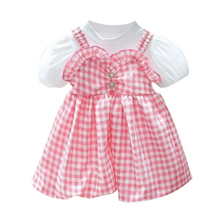 Infant Girls Princess Dress Puff Sleeve Plaid Striped Printed Round Neck Spring Summer Girls Dresses Home Wear Outdoor Kids Clothes
Infant Girls Princess Dress Puff Sleeve Plaid Striped Printed Round Neck Spring Summer Girls Dresses Home Wear Outdoor Kids Clothes
