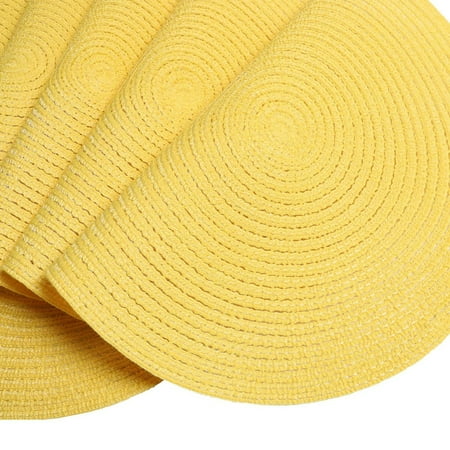 KEYBANG Clearance 4-piece Cotton Woven Table Mat Woven Cup Mat Non-slip Table Mat Kitchen 15-inch Room Table Mat Yellow
KEYBANG Clearance 4-piece Cotton Woven Table Mat Woven Cup Mat Non-slip Table Mat Kitchen 15-inch Room Table Mat Yellow