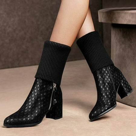 Yinguo Boots Pointed Stretch Women s Mid-Tail Heel Boots High Thick Fashion Knitted women s boots
Yinguo Boots Pointed Stretch Women s Mid-Tail Heel Boots High Thick Fashion Knitted women s boots