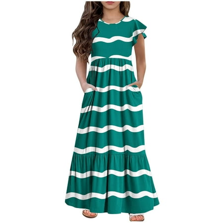 Geire Stylish Girls Summer New Long Dress Printed Short Sleeve Casual Round Collar Loose Dresses For Summer Party Holiday Aged 6-12 Years
Geire Stylish Girls Summer New Long Dress Printed Short Sleeve Casual Round Collar Loose Dresses For Summer Party Holiday Aged 6-12 Years