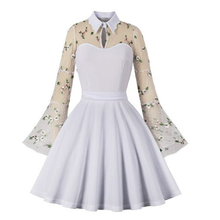 Women s Dress Shoes Carnevale New Women Black Lace Point Embroidery Stitching Temperament Swing Retro Autumn Long Sleeve Mesh Club Dresses
Women s Dress Shoes Carnevale New Women Black Lace Point Embroidery Stitching Temperament Swing Retro Autumn Long Sleeve Mesh Club Dresses