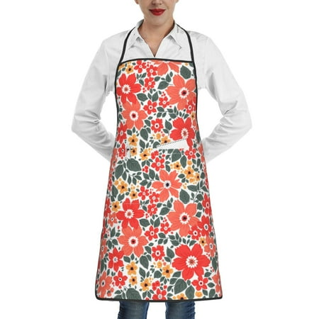 Rocae Small Coral Red Flowers for Kitchen Aprons for Women Adjustable Cooking Kitchen Chef Apron for Men with Pockets
Rocae Small Coral Red Flowers for Kitchen Aprons for Women Adjustable Cooking Kitchen Chef Apron for Men with Pockets