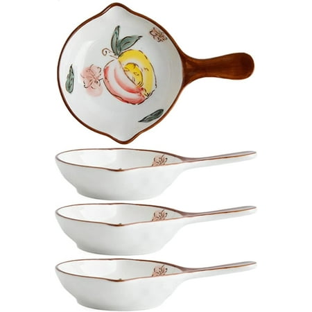 DanceeMangoo 4pcs Porcelain Sauce Dipping Plate with Handle 4-Inch Round Appetizer Plate Snack Plate
DanceeMangoo 4pcs Porcelain Sauce Dipping Plate with Handle 4-Inch Round Appetizer Plate Snack Plate