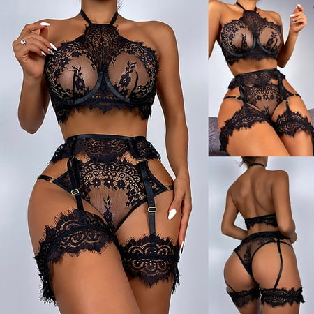 2023 Valentine s Day WJSXC Women Exquisite Mesh Lingerie Bra+Garter+Briefs Set Babydoll Cut-Out Sleepwear Black S
2023 Valentine s Day WJSXC Women Exquisite Mesh Lingerie Bra+Garter+Briefs Set Babydoll Cut-Out Sleepwear Black S