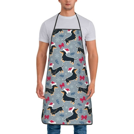 Wukai Christmas Hat Dachshund Print Aprons Adjustable Bib Aprons Cooking Kitchen Chef Apron for Women and Men
Wukai Christmas Hat Dachshund Print Aprons Adjustable Bib Aprons Cooking Kitchen Chef Apron for Women and Men