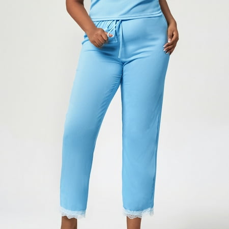 Tawop Womens Capri Pants for Summer Pajama Pants Women S Summer Elastic Waist Solid Thin Quarter Shorts Solid Color Thin Style Casual Pajamas Loose Size Home Pants Blue 12
Tawop Womens Capri Pants for Summer Pajama Pants Women S Summer Elastic Waist Solid Thin Quarter Shorts Solid Color Thin Style Casual Pajamas Loose Size Home Pants Blue 12