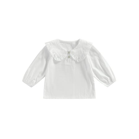 Suanret Toddler Kids Girls Sweet T-Shirts Plaid Solid Color Doll Collar Long Sleeve Shirts Spring Autumn Fashion Casual Tops White 2-3 Years
Suanret Toddler Kids Girls Sweet T-Shirts Plaid Solid Color Doll Collar Long Sleeve Shirts Spring Autumn Fashion Casual Tops White 2-3 Years