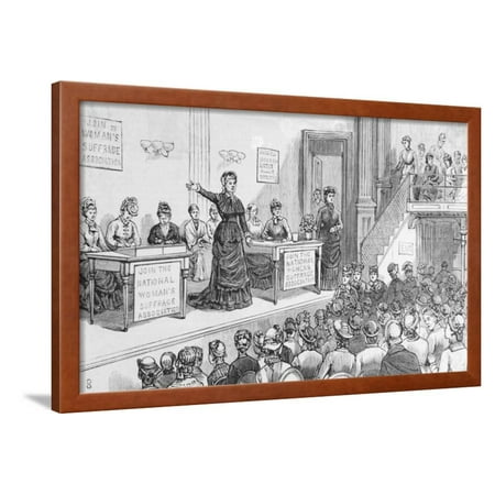 Convention for Women's Suffrage Association Framed Print Wall Art
