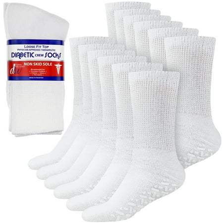 Debra Weitzner Non-Binding Loose Fit Sock - Non-Slip Diabetic Socks for Men and Women - Crew 12 Pack White Size 9-11
Debra Weitzner Non-Binding Loose Fit Sock - Non-Slip Diabetic Socks for Men and Women - Crew 12 Pack White Size 9-11