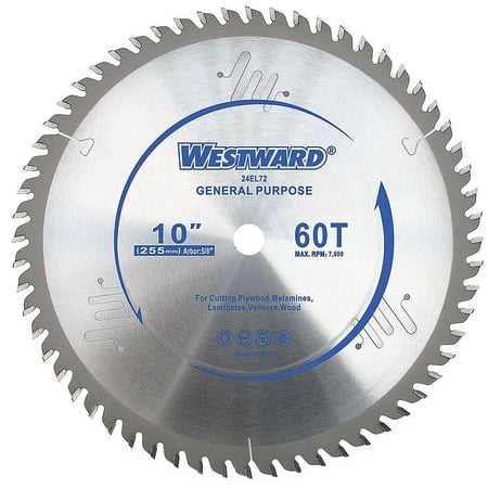 Westward 24EL72 Circular Saw Blade