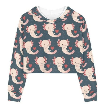 TOADDMOS Cute Axolotl Stylish Crop Tops for Girls Crew Neck Kids Hooded SweatershirtsVintage Children Hoodies 5-6
TOADDMOS Cute Axolotl Stylish Crop Tops for Girls Crew Neck Kids Hooded SweatershirtsVintage Children Hoodies 5-6