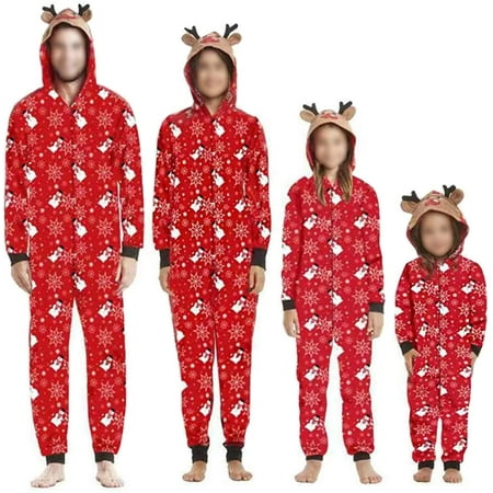 GRNSHTS Matching Family Christmas Pajamas Sets Funny Cute Cartoon Snowman Printed Hooded Jumpsuit One Piece Sleepwear Set (Baby 0-3 Months)
GRNSHTS Matching Family Christmas Pajamas Sets Funny Cute Cartoon Snowman Printed Hooded Jumpsuit One Piece Sleepwear Set (Baby 0-3 Months)