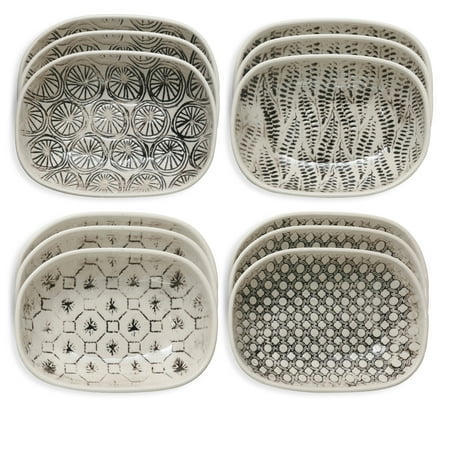 Creative Co-Op Set of 12 5.5 L Stoneware Dish