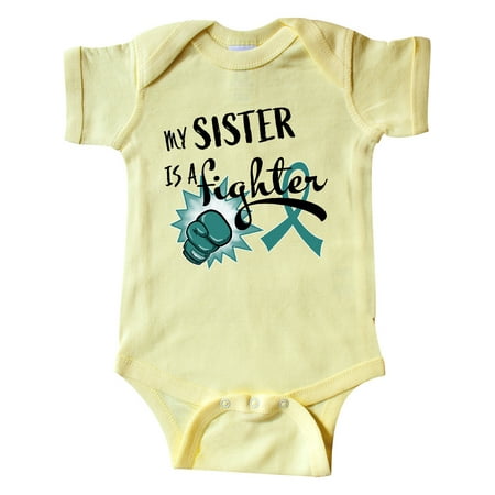 Inktastic Ovarian Cancer Awareness My Sister is a Fighter Gift Baby Boy or Baby Girl Bodysuit
Inktastic Ovarian Cancer Awareness My Sister is a Fighter Gift Baby Boy or Baby Girl Bodysuit
