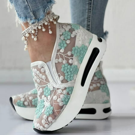 Mishuowoti Ladies Fashion Breathable Lace Mesh Flower Embroidery Round Head Thick Bottom Comfortable Casual Shoes
Mishuowoti Ladies Fashion Breathable Lace Mesh Flower Embroidery Round Head Thick Bottom Comfortable Casual Shoes