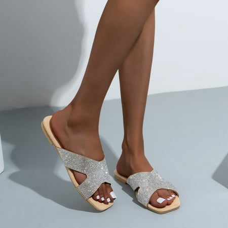 Mishuowoti slipper for women 2023 Rhinestone Shiny Summer Strap With Diamond Encrusted Plain Open Toe Slippers Casual
Mishuowoti slipper for women 2023 Rhinestone Shiny Summer Strap With Diamond Encrusted Plain Open Toe Slippers Casual