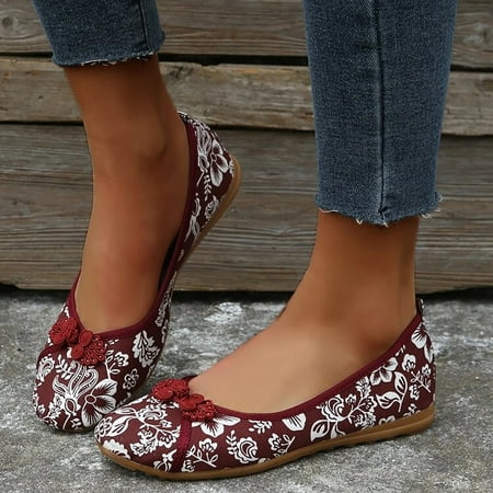 Shpwfbe Shoes For Women Floral Print Button Decor Ballet Flats Slip On Shallow Mouth Simple Single Casual Worksandalias Para Mujersandals Women
Shpwfbe Shoes For Women Floral Print Button Decor Ballet Flats Slip On Shallow Mouth Simple Single Casual Worksandalias Para Mujersandals Women